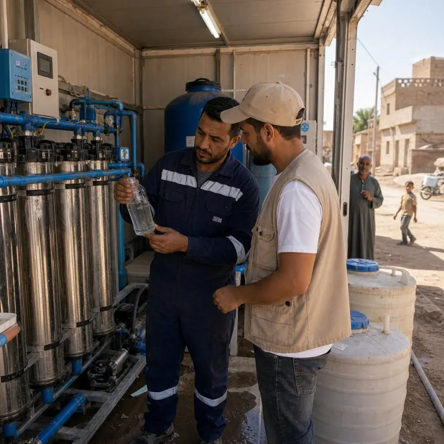Construction Projects image for إنشاء محطة تحلية مياه شرب لقرية متعففة by Aman Charity
